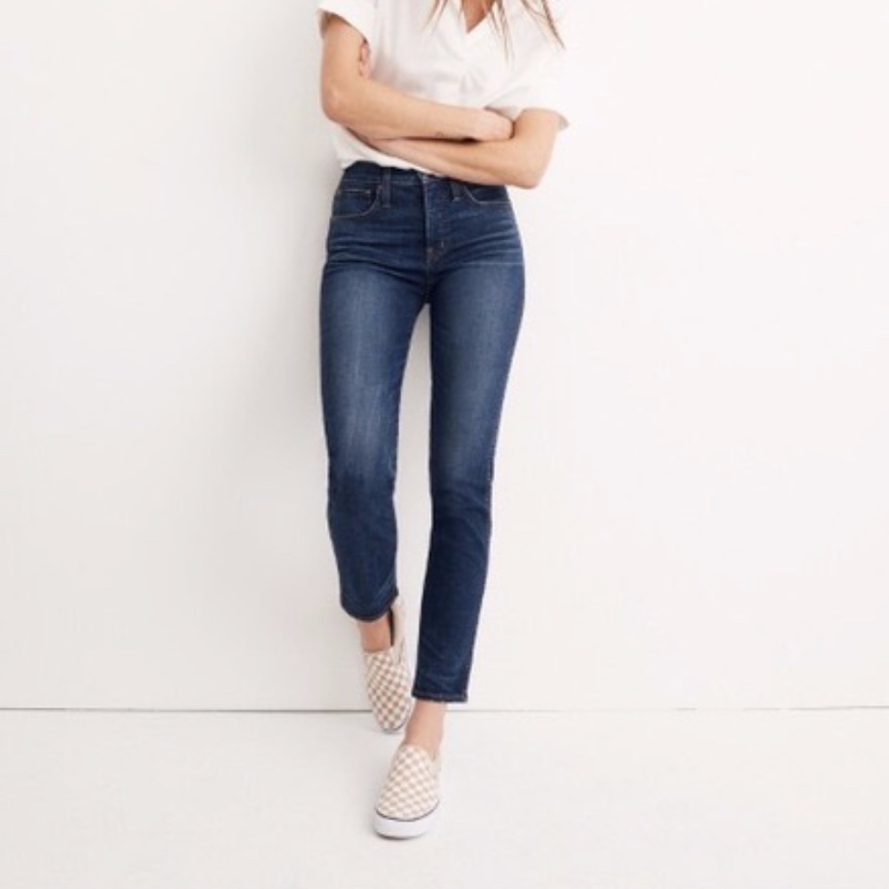 Madewell Women's Straight Leg Jeans - Dark Blue